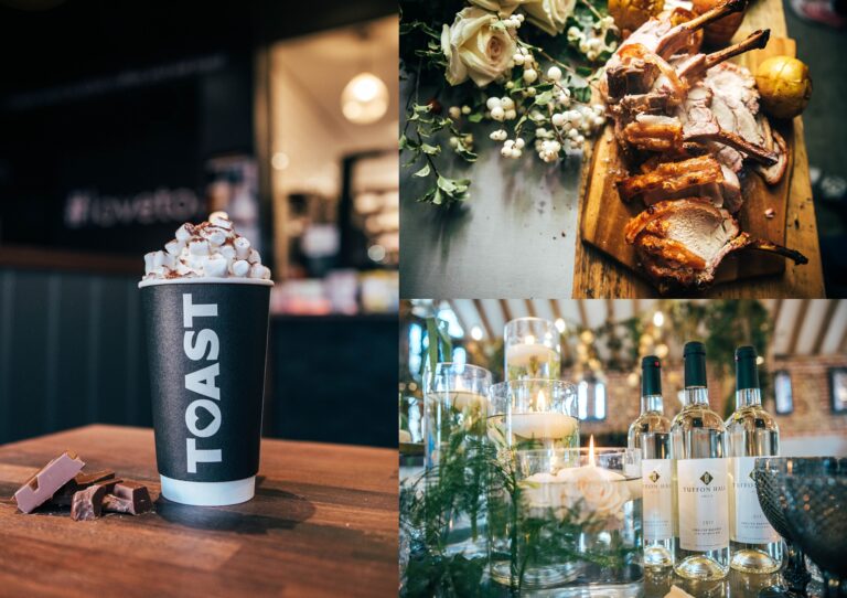 Toast coffee shop Gather & Feast Tuffon Hall Vineyard Branding Best Essex branding photographer