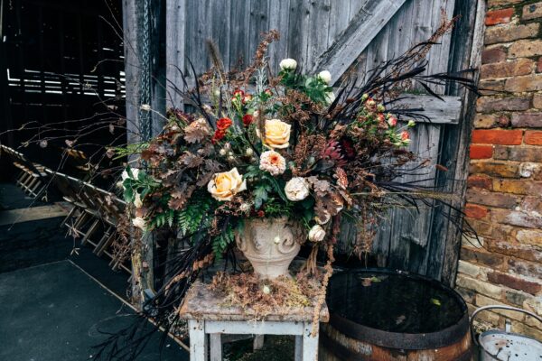 A Gothic Romantic Autumn Harvest Wedding at The Barns at Lodge Farm, Epping. Essex Documentary Wedding Photographer