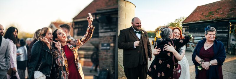 A Gothic Romantic Autumn Harvest Wedding at The Barns at Lodge Farm, Epping. Essex Documentary Wedding Photographer