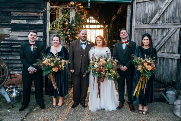 A Gothic Romantic Autumn Harvest Wedding at The Barns at Lodge Farm, Epping. Essex Documentary Wedding Photographer