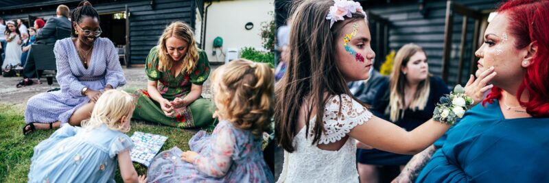 Jewelled tones, lawn games & axe throwing for this White Hart, Great Yeldham wedding. Best Essex Suffolk documentary wedding photographer