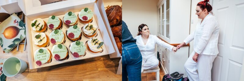 Spring pastels and a rainbow for an intimate wedding at Tuffon Hall Vineyard. Essex Documentary Wedding Photographer