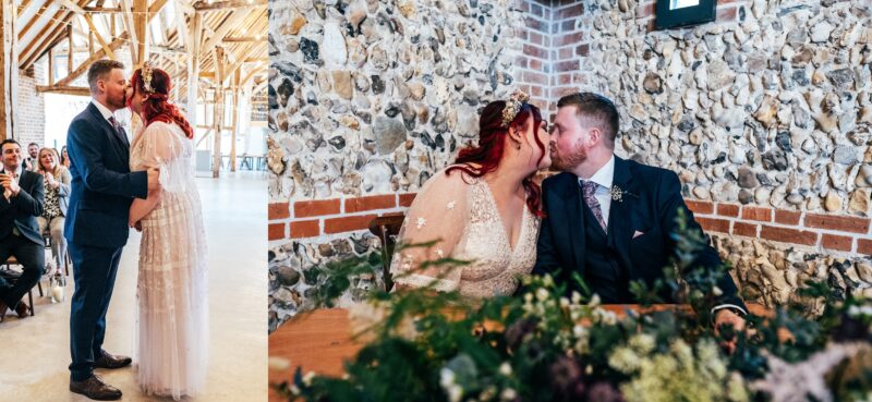 Spring pastels and a rainbow for an intimate wedding at Tuffon Hall Vineyard. Essex Documentary Wedding Photographer