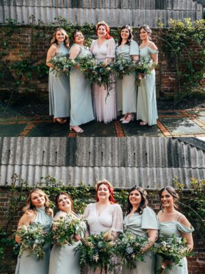 Spring pastels and a rainbow for an intimate wedding at Tuffon Hall Vineyard. Essex Documentary Wedding Photographer