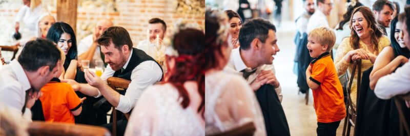 Spring pastels and a rainbow for an intimate wedding at Tuffon Hall Vineyard. Essex Documentary Wedding Photographer