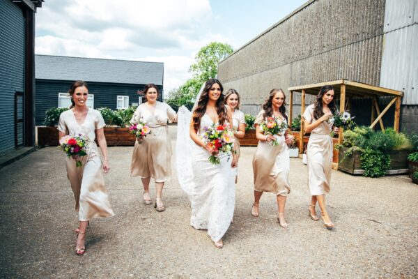 Spring brights & black tie for rustic glamour at The Barns at Lodge Farm. Essex documentary wedding photographer