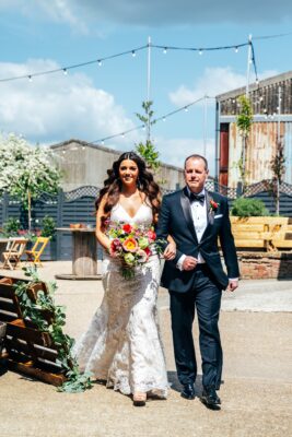 Spring brights & black tie for rustic glamour at The Barns at Lodge Farm. Essex documentary wedding photographer