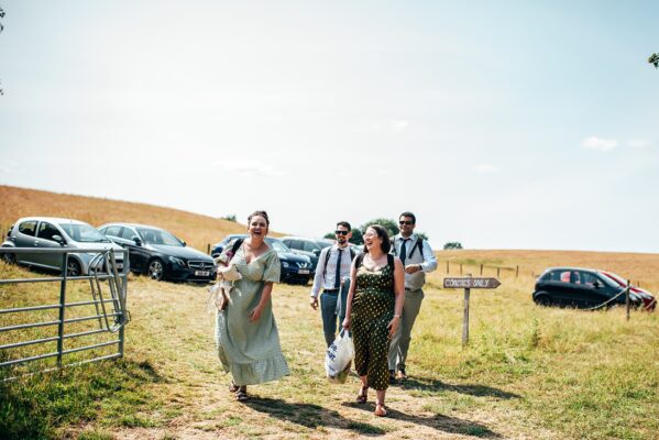 Chilled out festival vibes for Amy & Dom at Wilderness Wedding Venue. Essex & Kent documentary wedding photographer