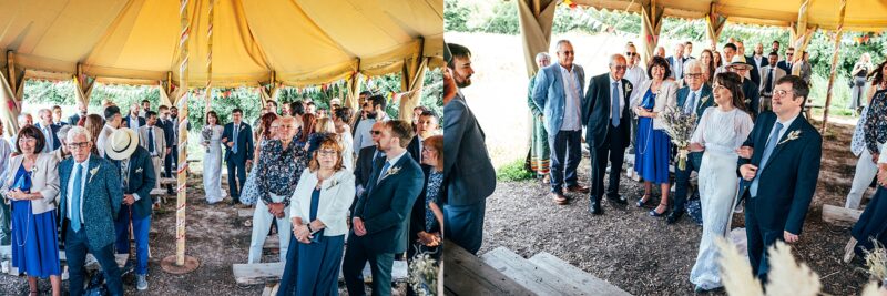 Chilled out festival vibes for Amy & Dom at Wilderness Wedding Venue. Essex & Kent documentary wedding photographer