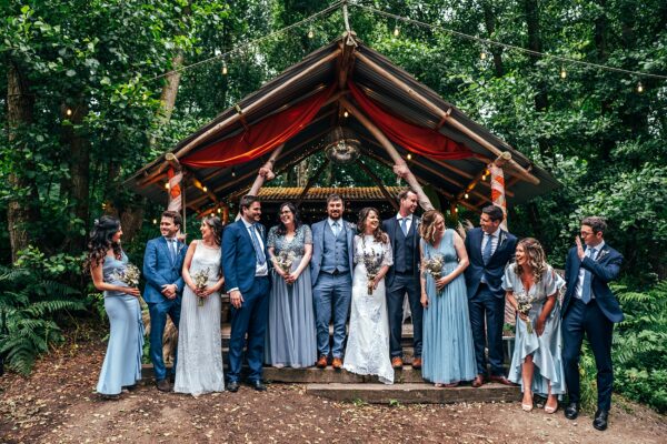 Chilled out festival vibes for Amy & Dom at Wilderness Wedding Venue. Essex & Kent documentary wedding photographer