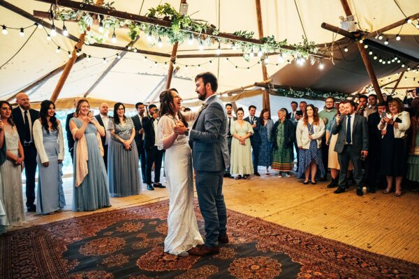 Chilled out festival vibes for Amy & Dom at Wilderness Wedding Venue. Essex & Kent documentary wedding photographer