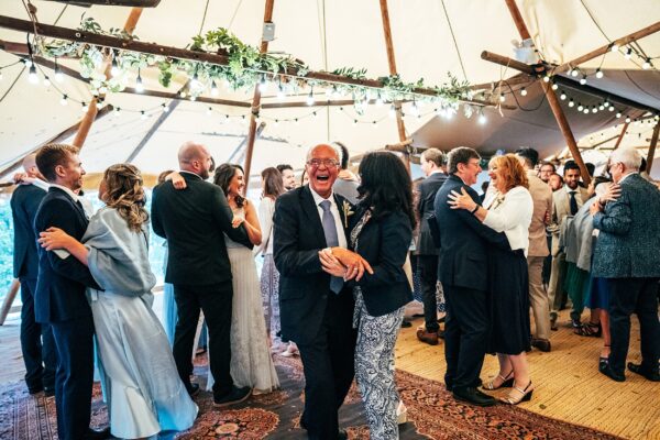 Chilled out festival vibes for Amy & Dom at Wilderness Wedding Venue. Essex & Kent documentary wedding photographer