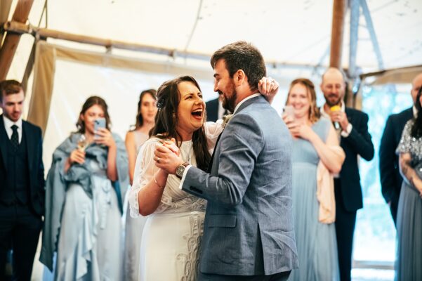 Chilled out festival vibes for Amy & Dom at Wilderness Wedding Venue. Essex & Kent documentary wedding photographer