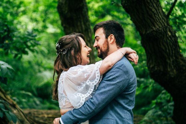 Chilled out festival vibes for Amy & Dom at Wilderness Wedding Venue. Essex & Kent documentary wedding photographer