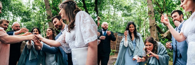 Chilled out festival vibes for Amy & Dom at Wilderness Wedding Venue. Essex & Kent documentary wedding photographer