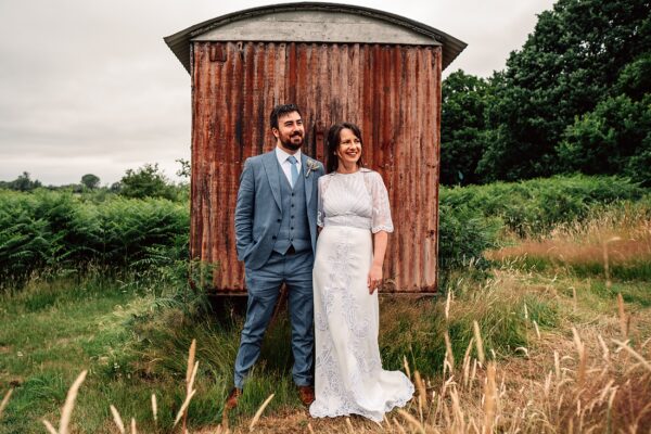 Chilled out festival vibes for Amy & Dom at Wilderness Wedding Venue. Essex & Kent documentary wedding photographer