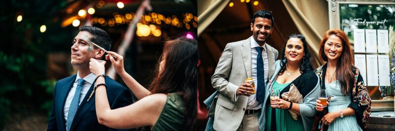 Chilled out festival vibes for Amy & Dom at Wilderness Wedding Venue. Essex & Kent documentary wedding photographer