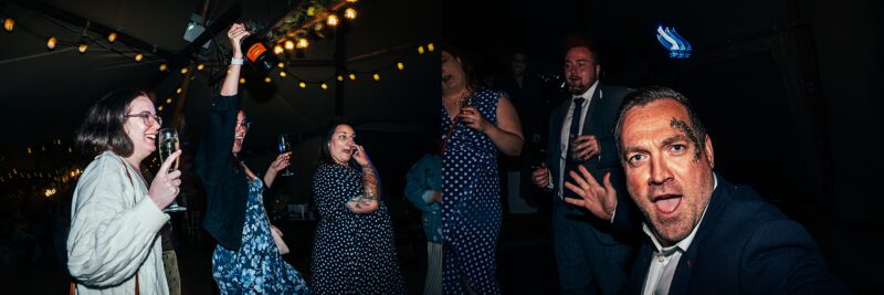 Chilled out festival vibes for Amy & Dom at Wilderness Wedding Venue. Essex & Kent documentary wedding photographer