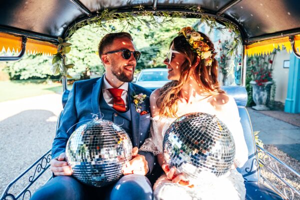 Disco balls, piglets & summer brights for an ultra chill, boho wedding vibe at South Farm Essex Hertfordshire Wedding Photographer