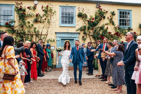 Disco balls, piglets & summer brights for an ultra chill, boho wedding vibe at South Farm Essex Hertfordshire Wedding Photographer