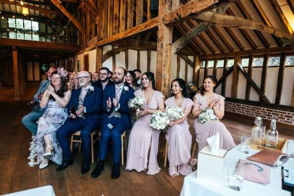 Pastel pink for an intimate summer wedding at Blake Hall Best Essex Documentary Wedding Photographer