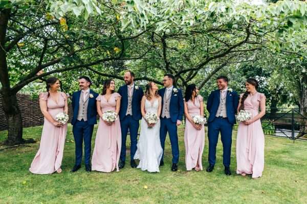 Pastel pink for an intimate summer wedding at Blake Hall Best Essex Documentary Wedding Photographer