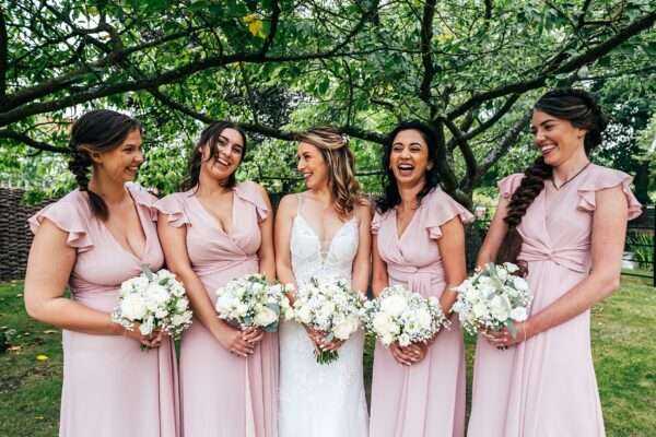 Pastel pink for an intimate summer wedding at Blake Hall Best Essex Documentary Wedding Photographer