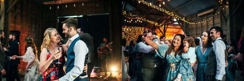 Guests on dance floor at Captain's Wood Barn