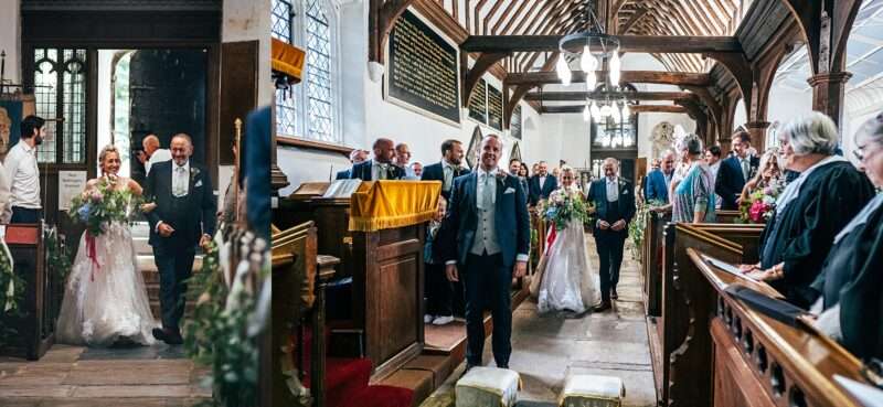 entrance of the bride for church tipi wedding