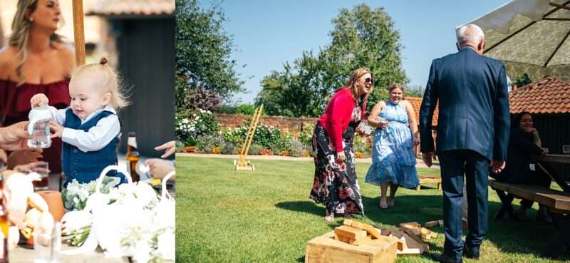 "Rustic barn summer wedding at Blake Hall in Essex with relaxed and happy bride and groom captured in a natural documentary style, perfect for anxious or nervous couples seeking authentic and beautiful wedding photography."