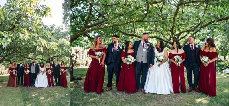 "Rustic barn summer wedding at Blake Hall in Essex with relaxed and happy bride and groom captured in a natural documentary style, perfect for anxious or nervous couples seeking authentic and beautiful wedding photography."