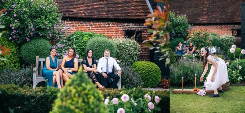 "Rustic barn summer wedding at Blake Hall in Essex with relaxed and happy bride and groom captured in a natural documentary style, perfect for anxious or nervous couples seeking authentic and beautiful wedding photography."