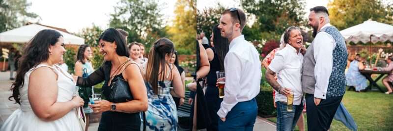 "Rustic barn summer wedding at Blake Hall in Essex with relaxed and happy bride and groom captured in a natural documentary style, perfect for anxious or nervous couples seeking authentic and beautiful wedding photography."