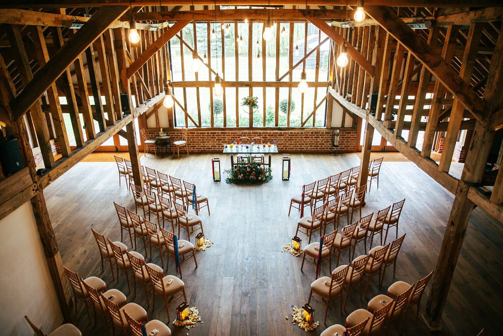 Hay Barn ready for wedding ceremony