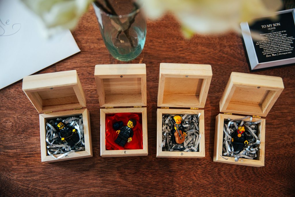 Personalised lego men in gift boxes
