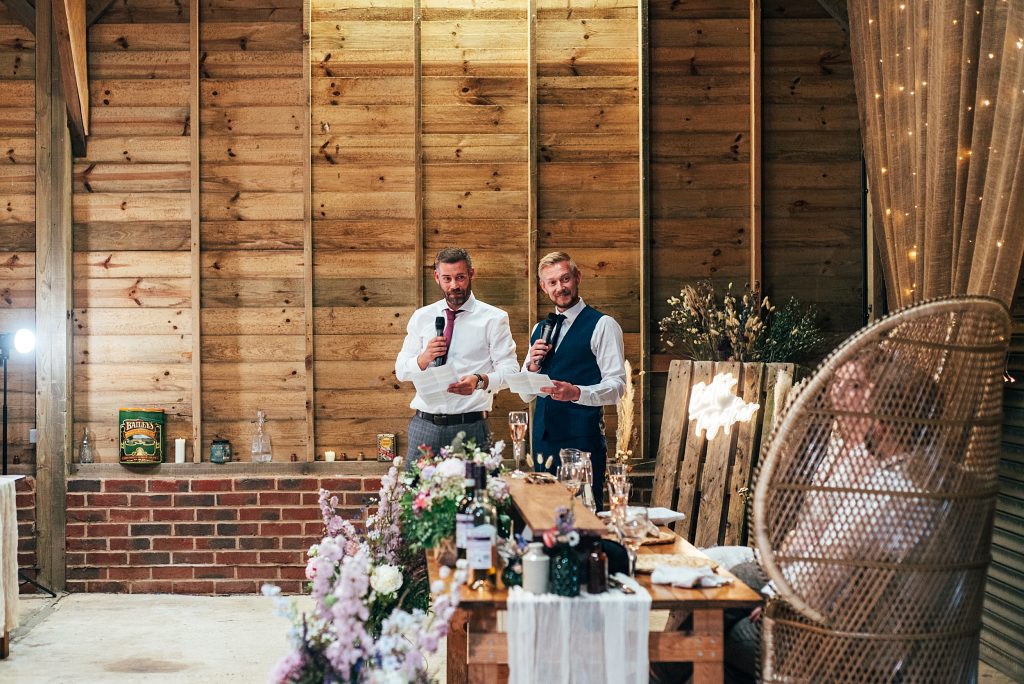 two best men give wedding speech