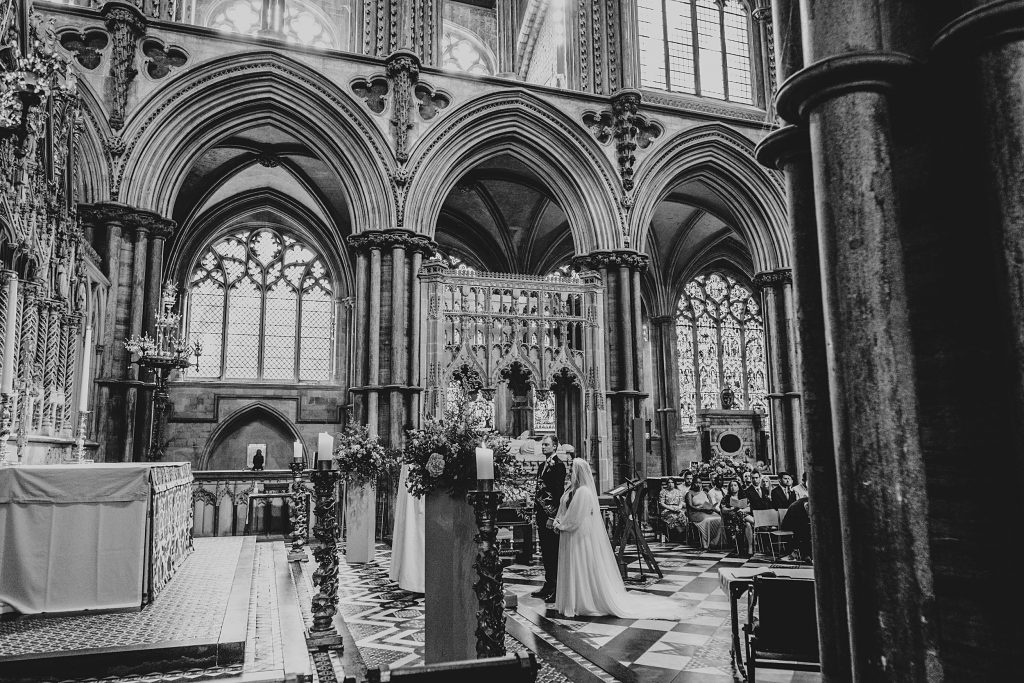 wedding ceremony at Ely Cathedral
