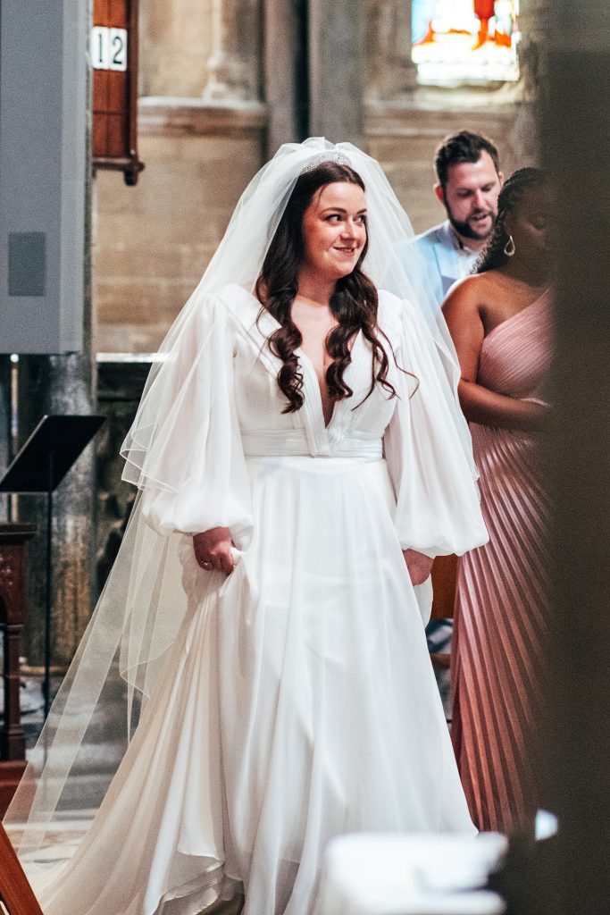 bride during ceremony