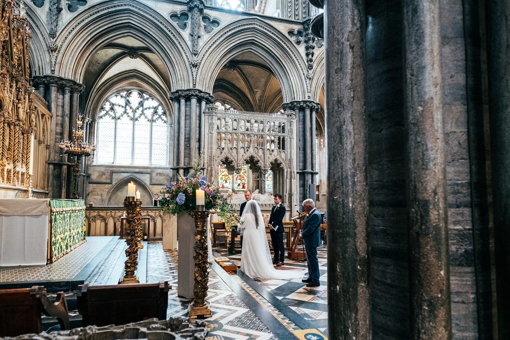 wedding ceremony at Ely Cathedral
