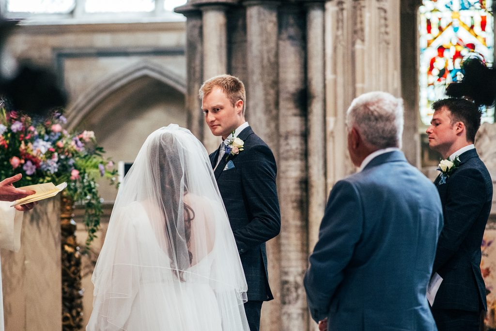 wedding ceremony at Ely cathedral
