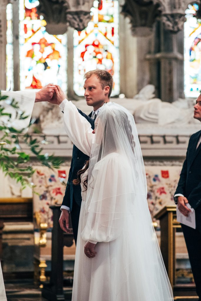 wedding ceremony at Ely cathedral
