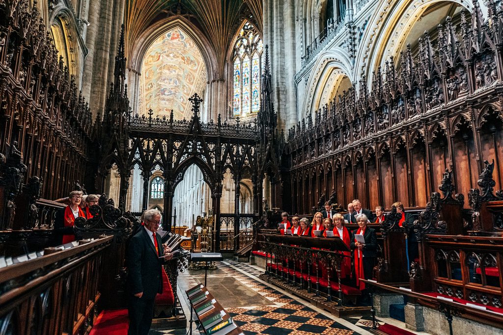choir sings at Ely cathedral