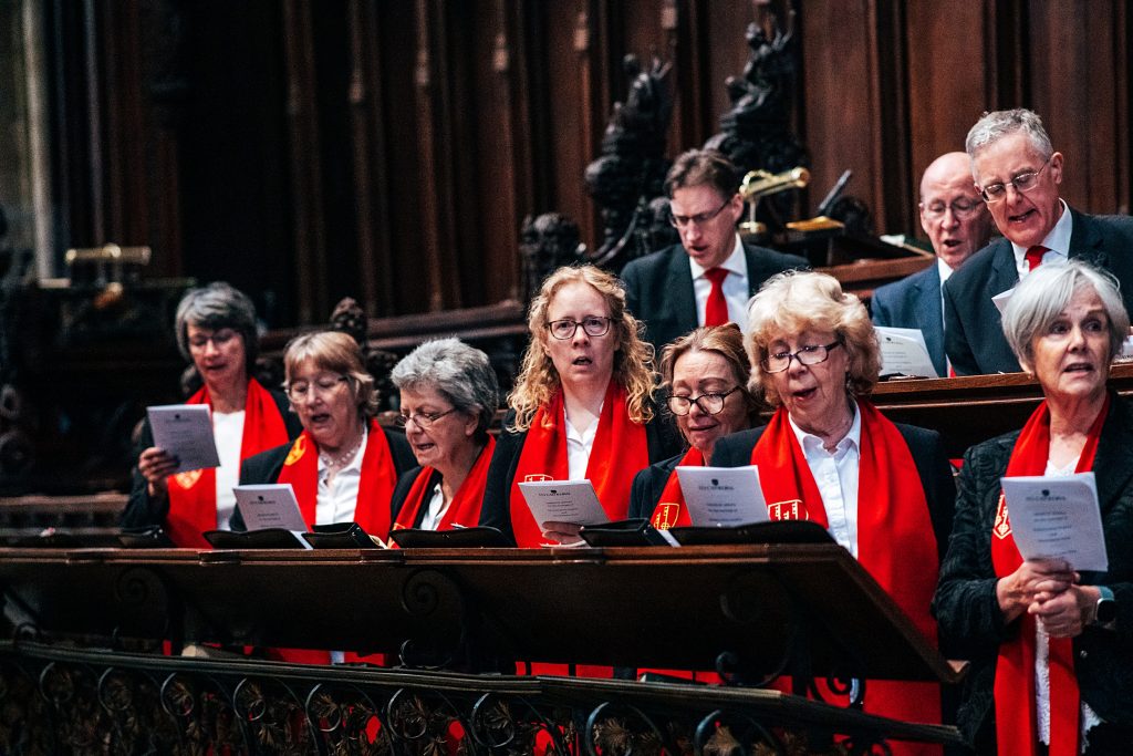 chior sing at Ely Cathedral