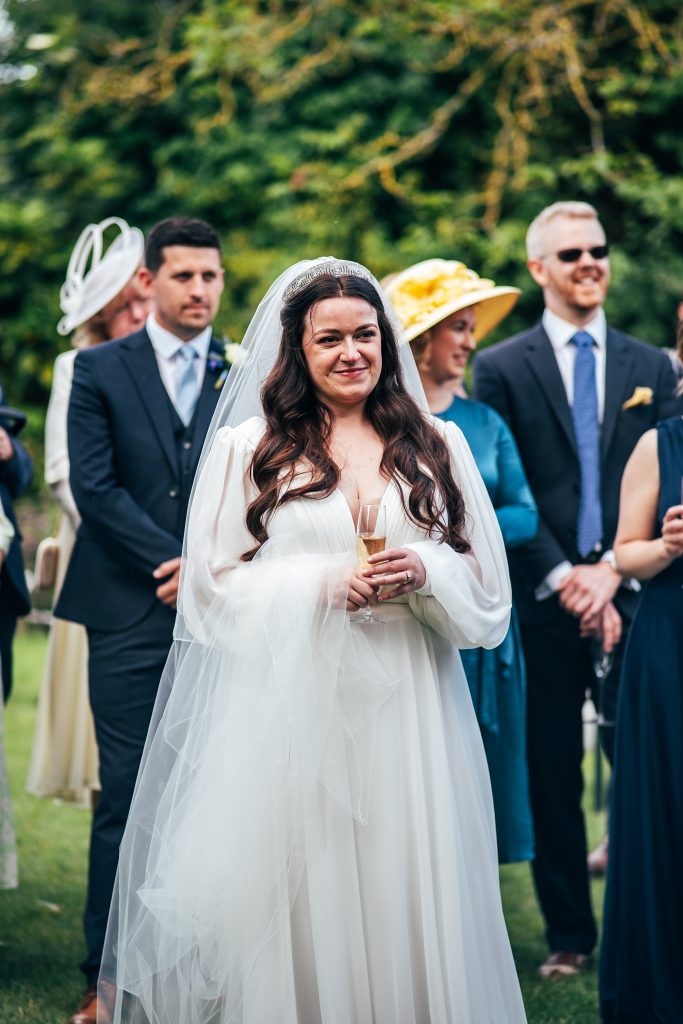 bride laughs at speeches