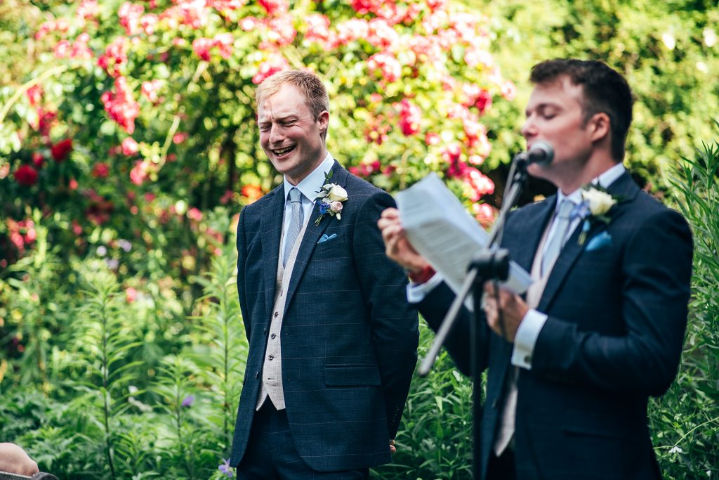 groom laughs at best mans speech