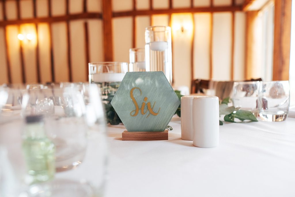 sage green marble table number