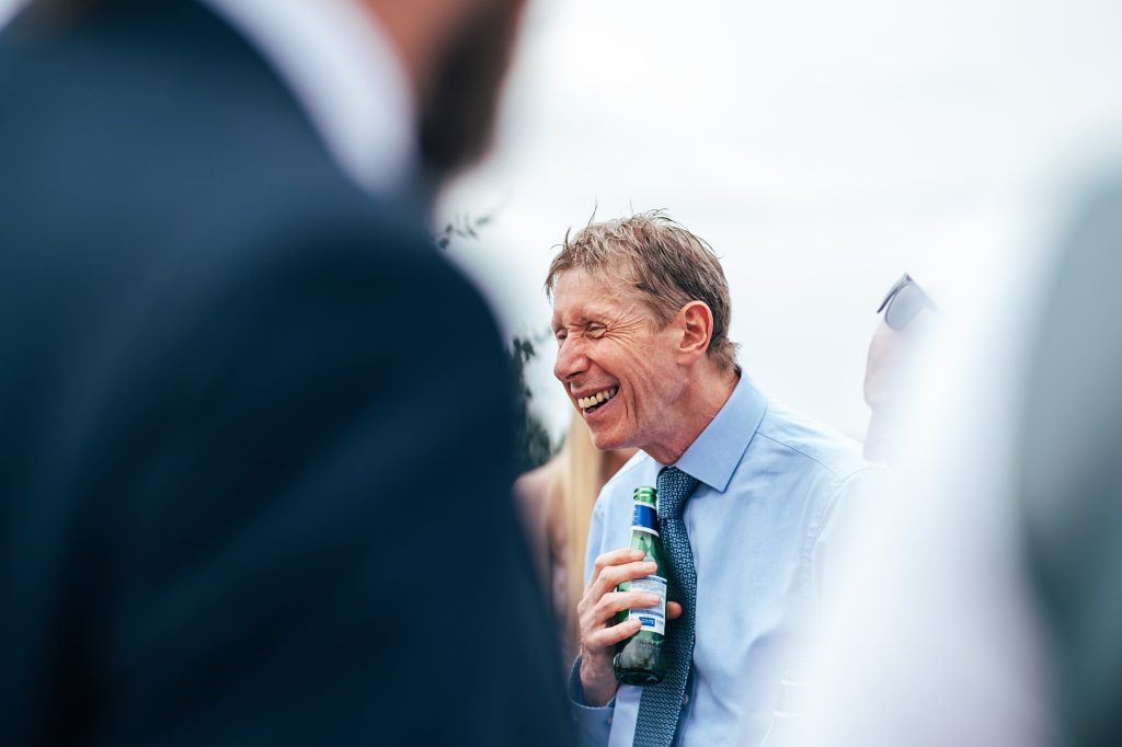 laughing guest