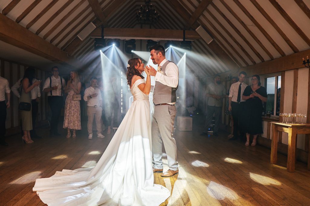 bride and groom first dance