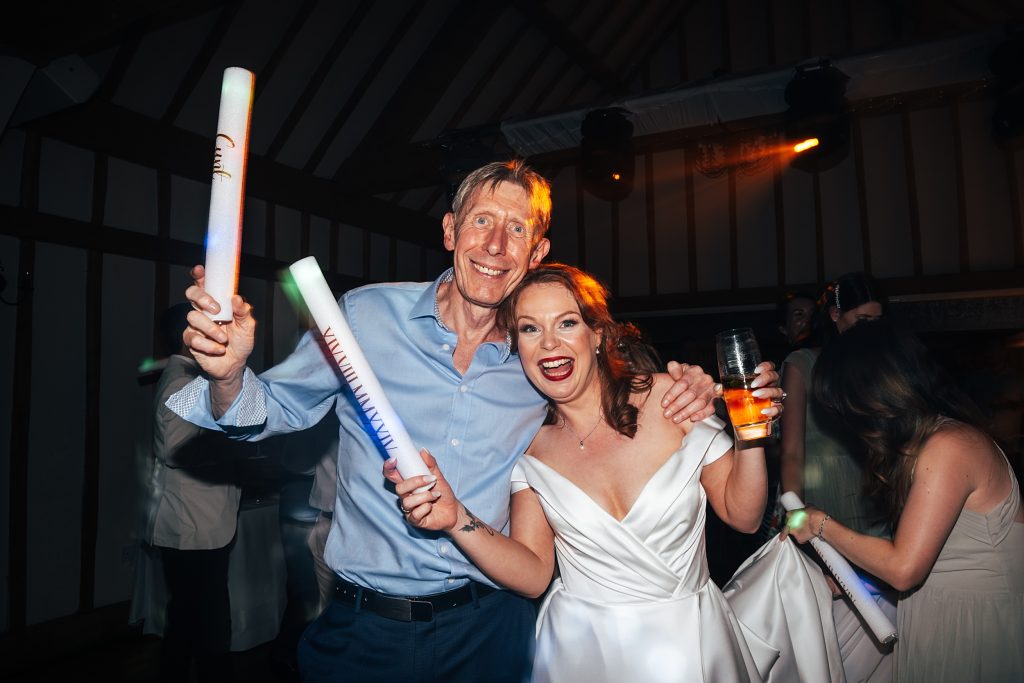 bride with dad on dance floor