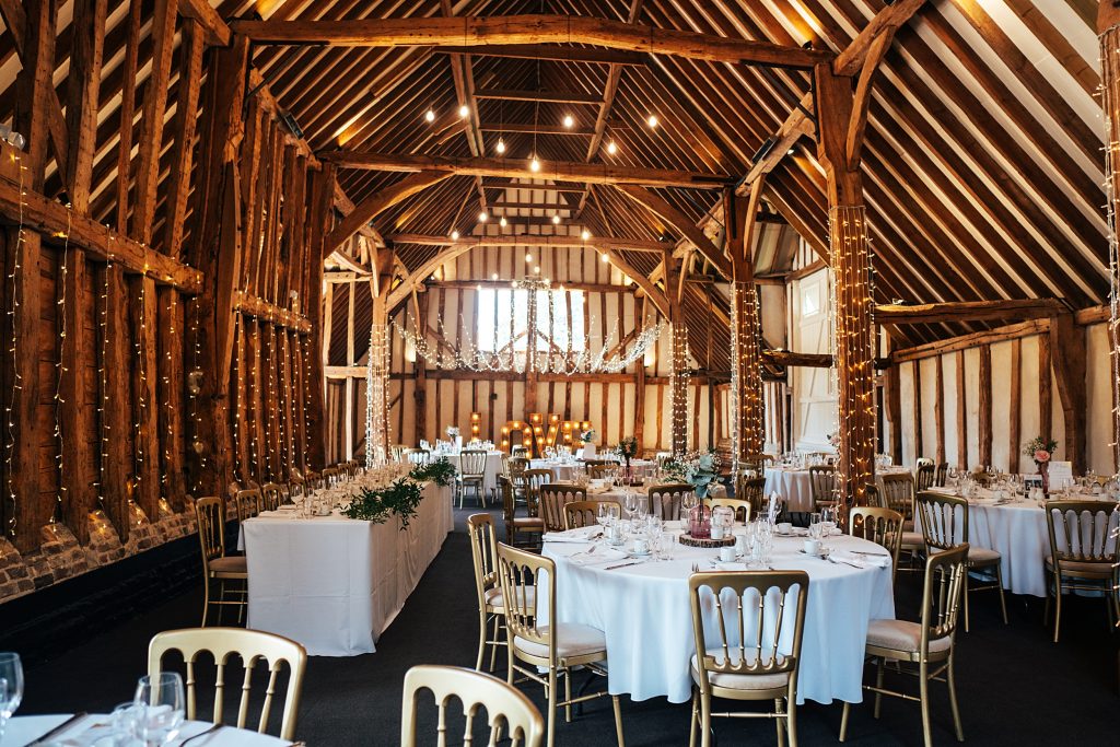 Blake Hall set up for wedding breakfast